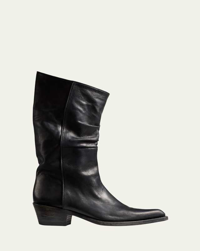 Clive Calfskin Moto Boots